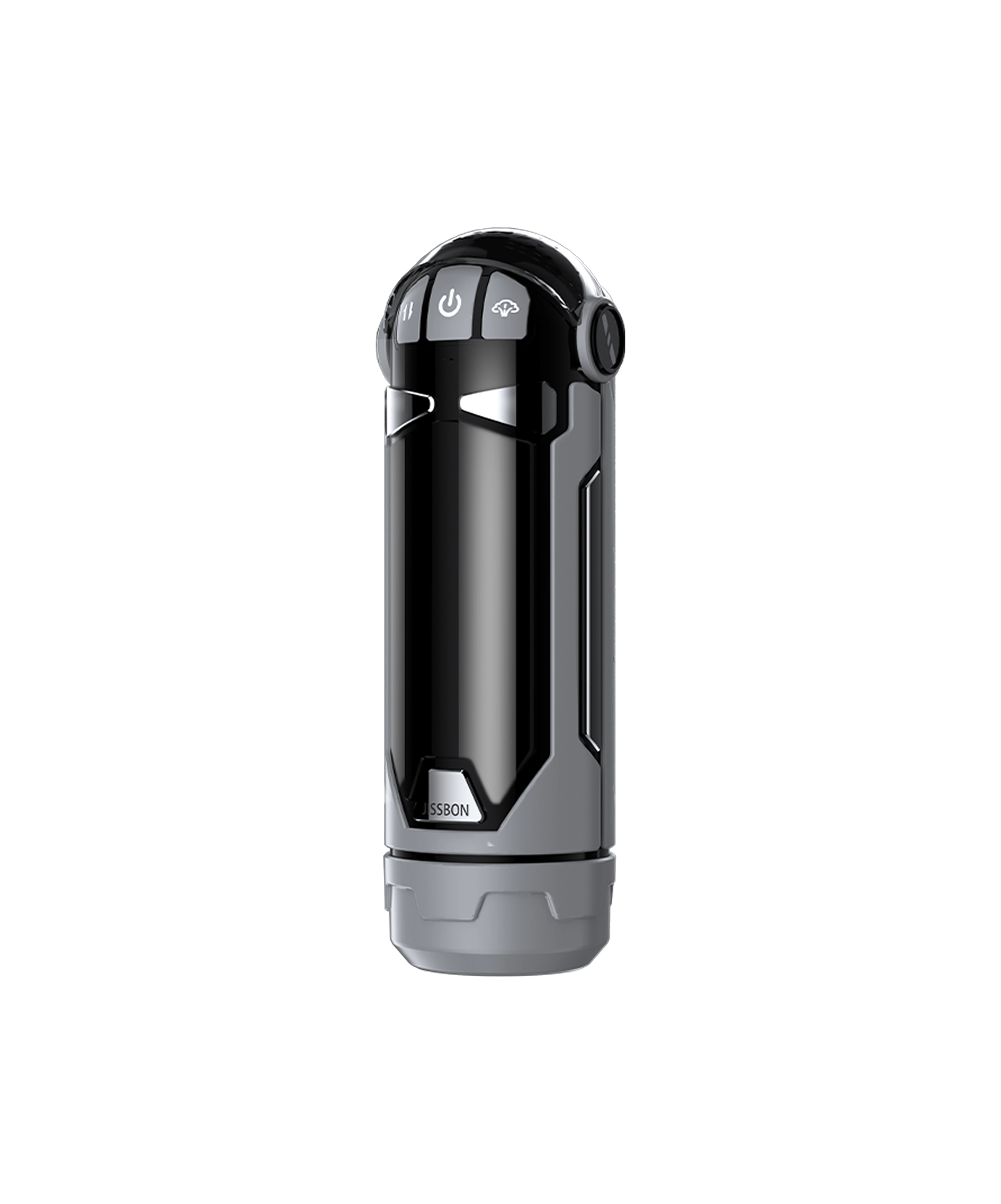 Jissbon E-Game Storm interactive telescopic male masturbator in product display