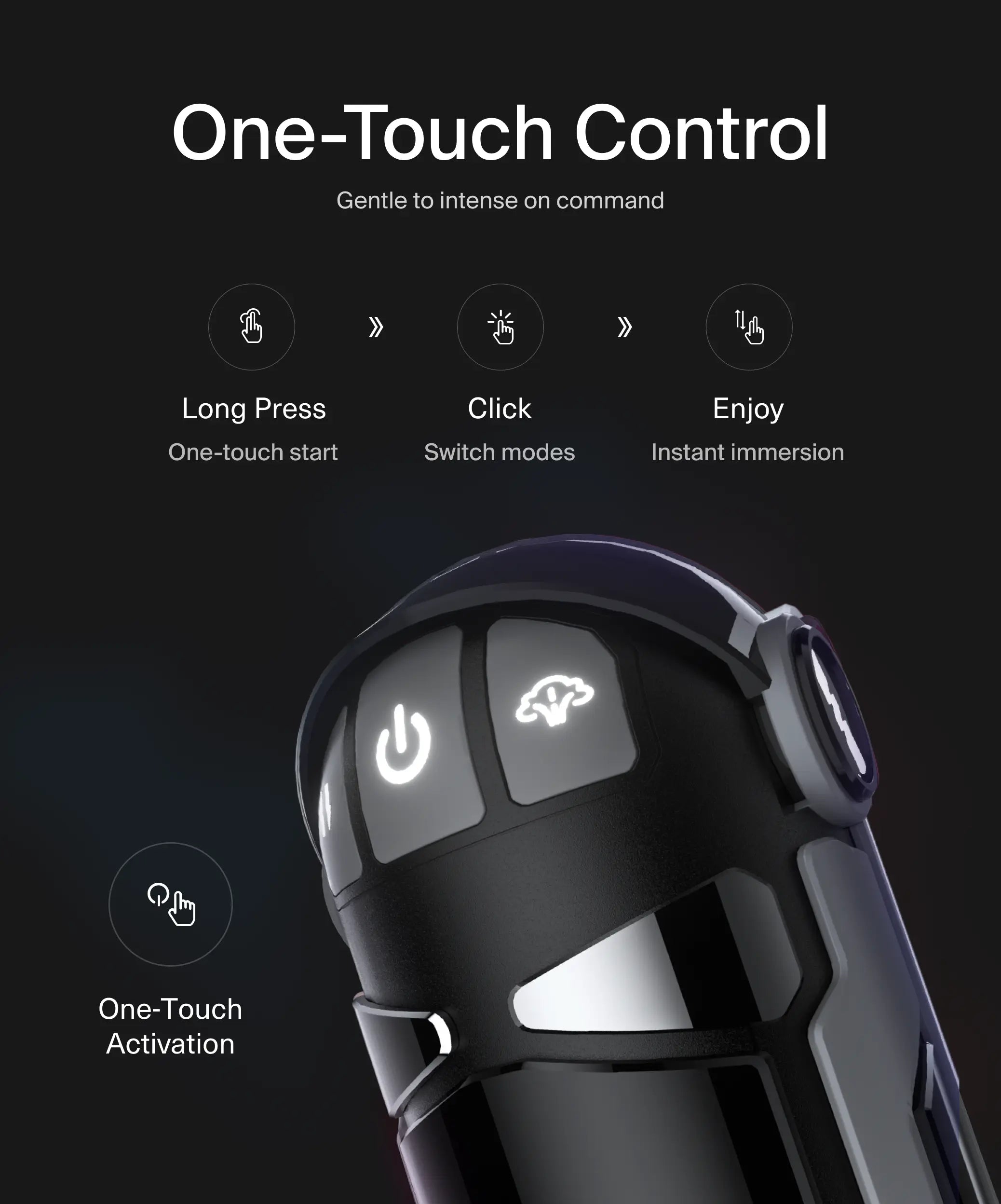 Jissbon E-Game Storm male masturbator with control panel and ergonomic grip