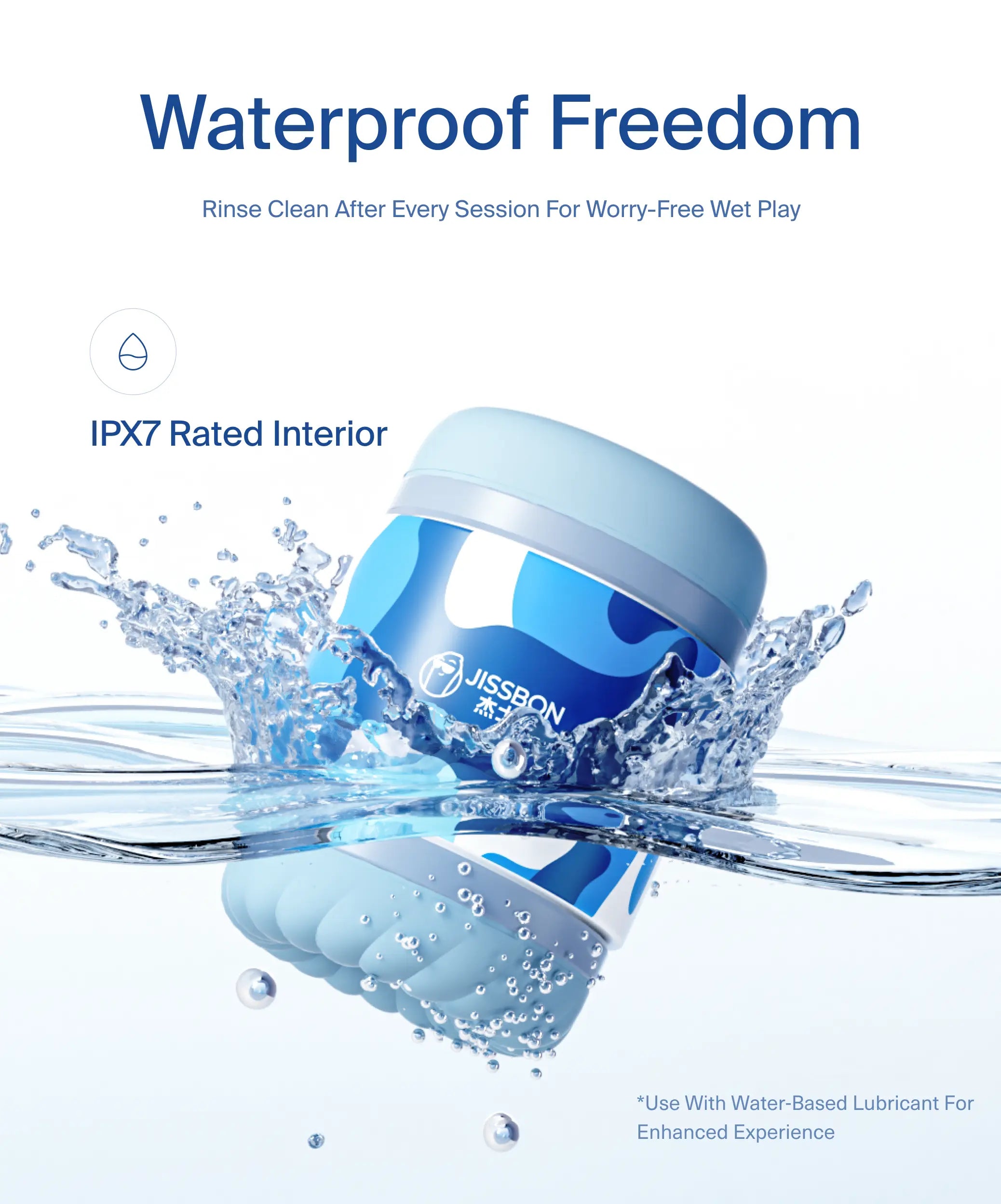 Cutaway view of Jissbon Fun Trainer illustrating dual training zones for men