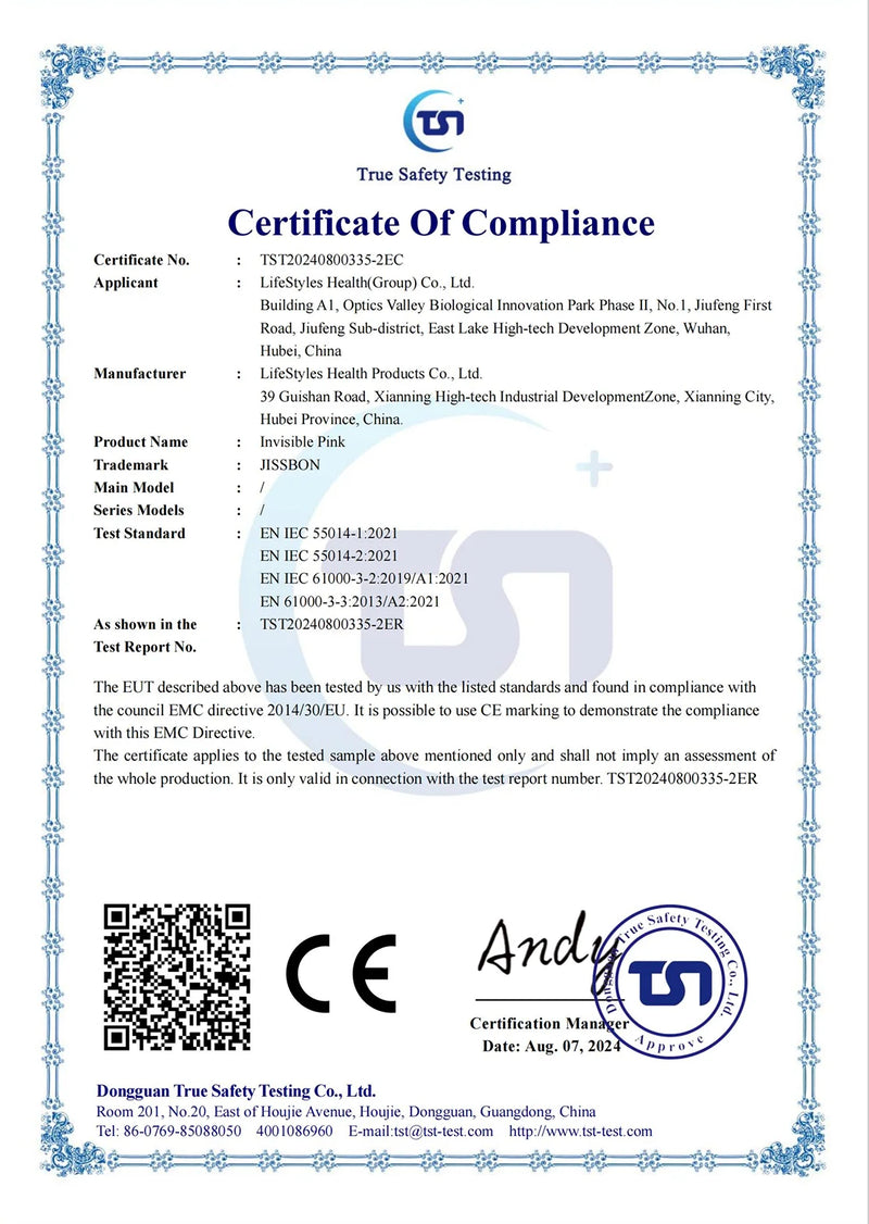 Certification detail