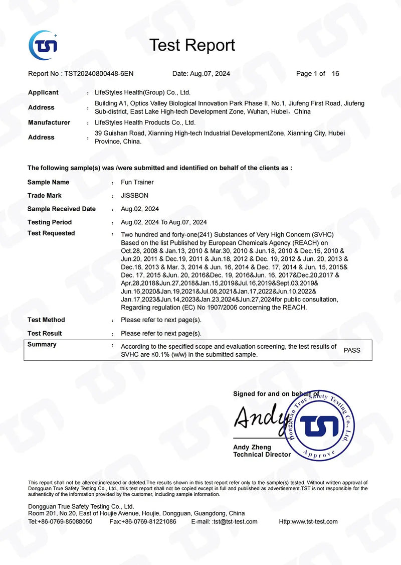 Certification detail
