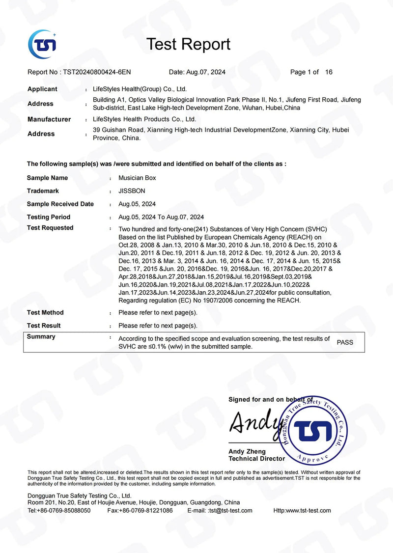 Certification detail