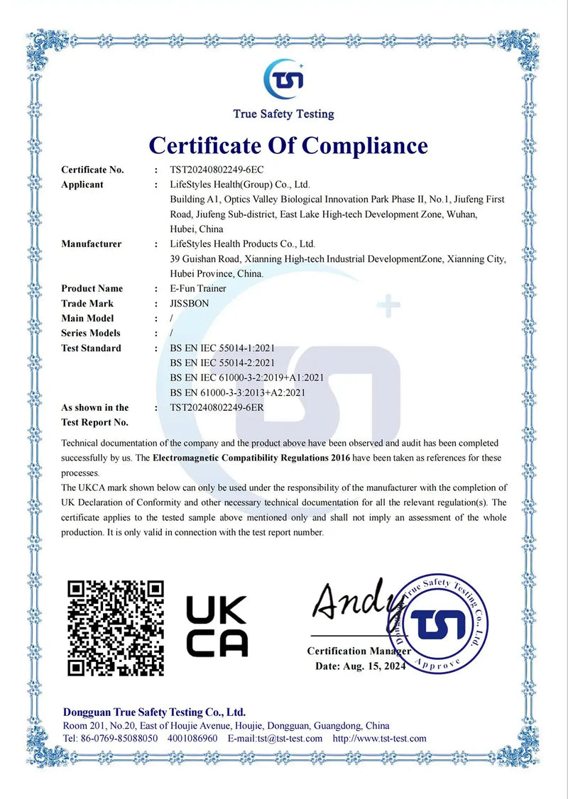 Certification detail