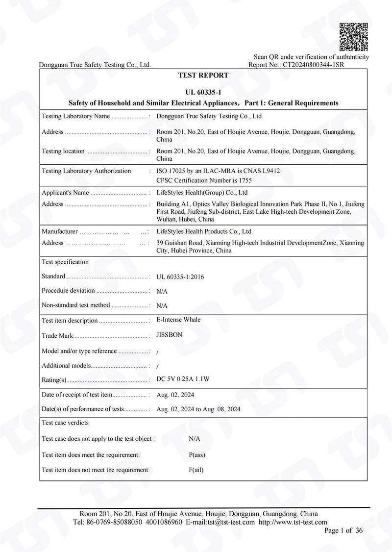 Certification detail